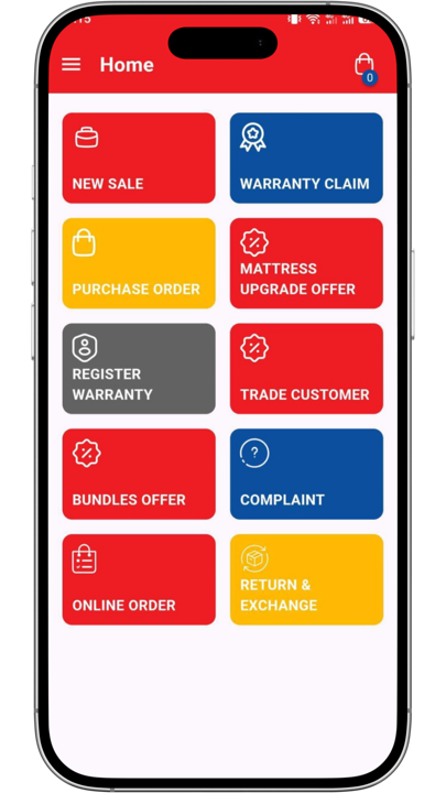 MoltyFoam POS app screenshot