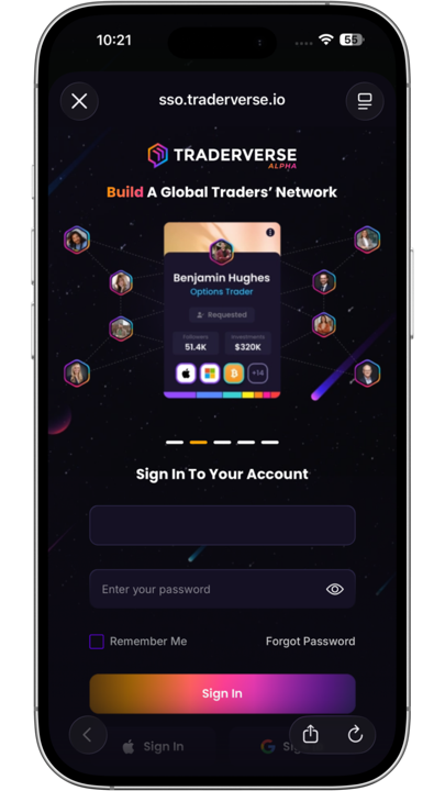 Traderverse app screenshot