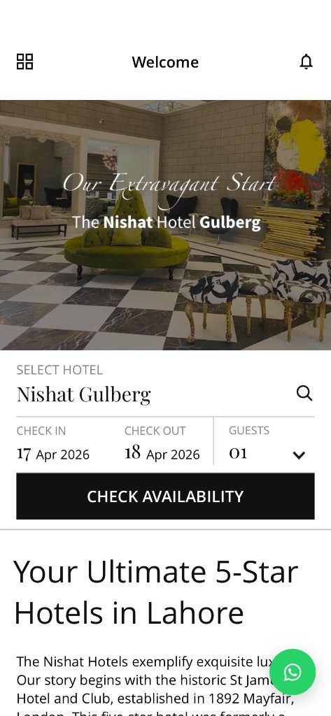 The Nishat Hotel screenshot